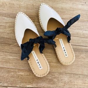 Zara Bow Canvas Flats